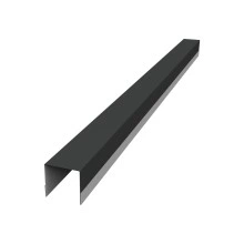 Планка вертикальная обратная для горизонтального монтажа штакетника Grand Line 0,5 PurPro матовый RAL 7016 антрацитово-серый (3м)