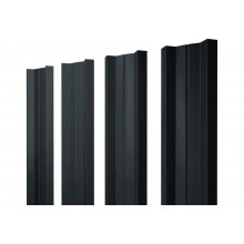 Штакетник М-образный A с прямым резом Grand Line 0,45 Drap ТР RAL 7016 антрацитово-серый