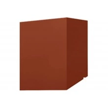 Скатный кожух для трубы Grand Line 1430×505 мм, высоты 2200/1850 мм, 0,5 Сатин RAL 8004 терракота