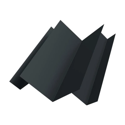 Угол внутренний сложный Кликфальц Про Grand Line 0,5 Velur RAL 7016 антрацитово-серый (3м) — 699832 Угол внутренний сложный Кликфальц Про Grand Line 0,5 Velur RAL 7016 антрацитово-серый (3м) — 699832
