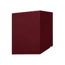 Скатный кожух для трубы Grand Line 400×560 мм, высоты 560/400 мм, 0,45 ПЭ RAL 3005 красное вино