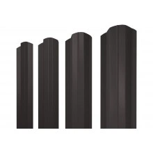 Штакетник М-образный B фигурный Grand Line 0,5 Drap RR 32 темно-коричневый