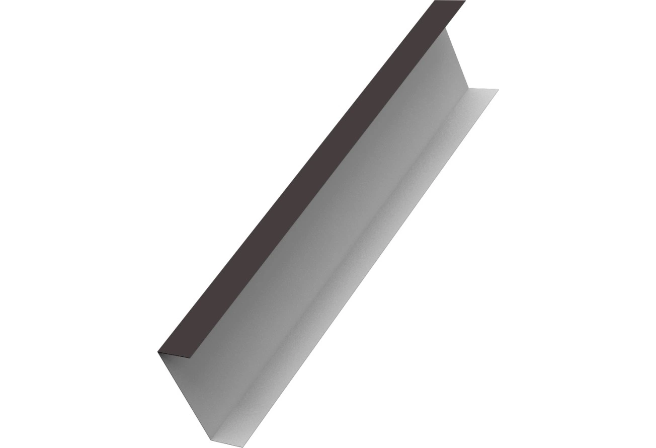 Декоративная накладка к столбу 62х55 для забора жалюзи Grand Line 0,5 Drap RR 32 темно-коричневый (1,8м)