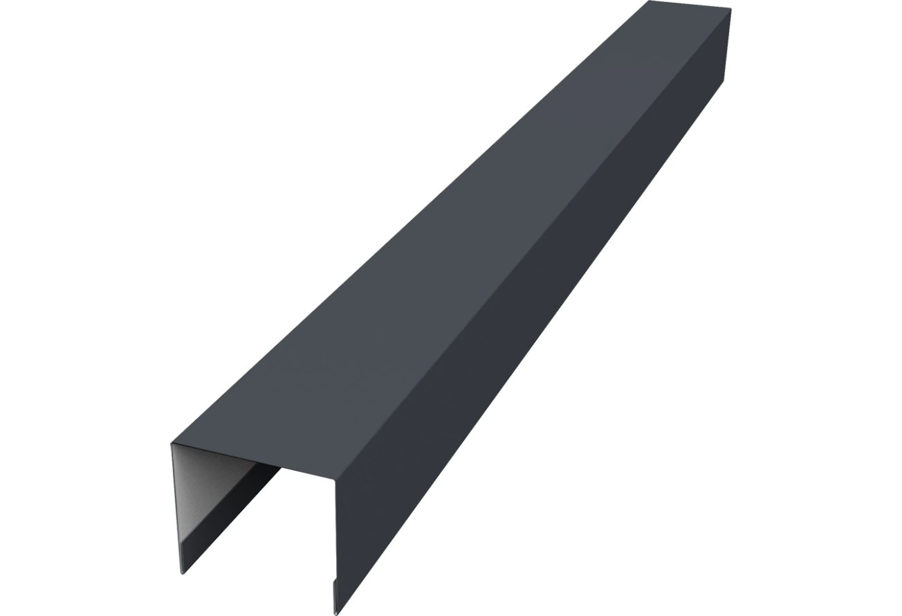 Стойка боковая крепежная для забора жалюзи Палермо Grand Line 0,5 Drap RAL 7024 мокрый асфальт (2,5м)
