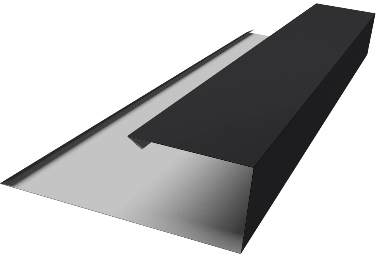 Торцевая планка страховочная Grand Line 0,5 Drap RAL 9005 черный (2м)