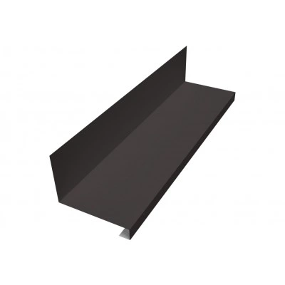 Планка примыкание нижнее к трубе для Кликфальц Про Grand Line 0,5 Drap RR 32 темно-коричневый (3м) — 706144
