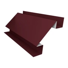 Угол внутренний сложный фальц Grand Line 0,45 Drap ТХ RAL 3005 красное вино (3м)