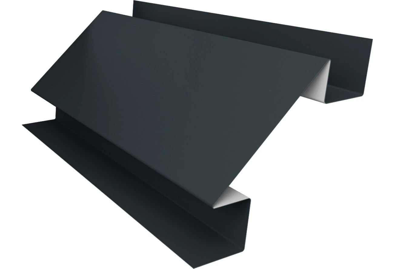 Угол внутренний сложный фальц Grand Line 0,45 Drap ТХ RAL 7016 антрацитово-серый (3м)