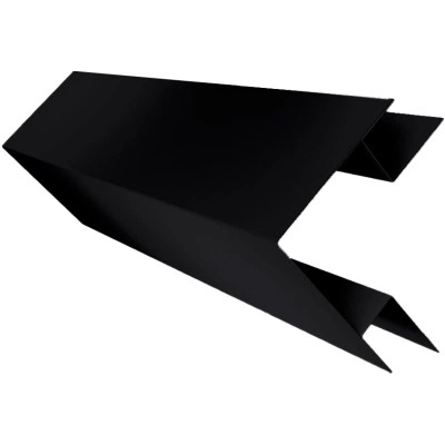 Угол внешний сложный фальц Grand Line 0,45 Drap ТХ двухсторонний RAL 9005 черный (3м) — 708725