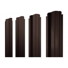 Штакетник П-образный B фигурный Grand Line 0,45 Drap ТХ двухсторонний RAL 8017 шоколад
