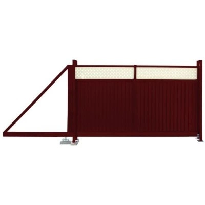 Ворота Grand Line откатные Estet Plus 2,0х3,5 RAL 3005/1014 — 70924 Ворота Grand Line откатные Estet Plus 2,0х3,5 RAL 3005/1014 — 70924