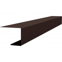 Планка завершающая фальц Grand Line 0,45 Drap ТХ двухсторонний RAL 8017 шоколад (3м)