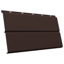 Сайдинг металлический ЭкоБрус Гофр Grand Line 0,45 Drap ТР RAL 8017 шоколад