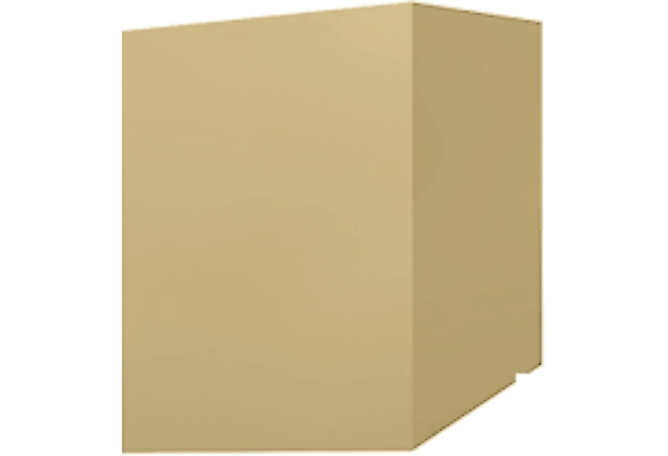 Скатный кожух для трубы Grand Line 820×520 мм, высоты 960/630 мм, 0,45 ПЭ RAL 1014 слоновая кость