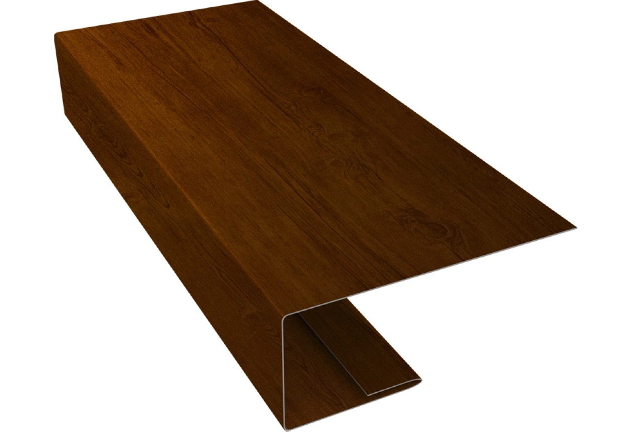 J-профиль Grand Line 18 мм 0,45 Принт Премиум двухсторонний Золотой дуб насыщенный Фреш (2 м)