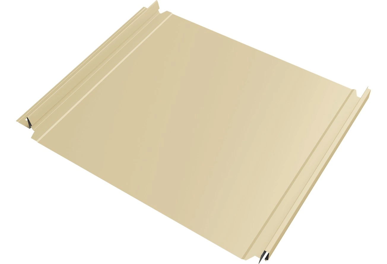 Кликфальц Double Pro Grand Line 0,45 Drap ТХ с пленкой на замках RAL 1015 светлая слоновая кость