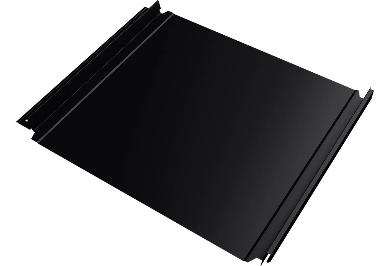 Кликфальц Double Pro Grand Line 0,45 Drap ТХ двухсторонний с пленкой на замках RAL 9005 черный