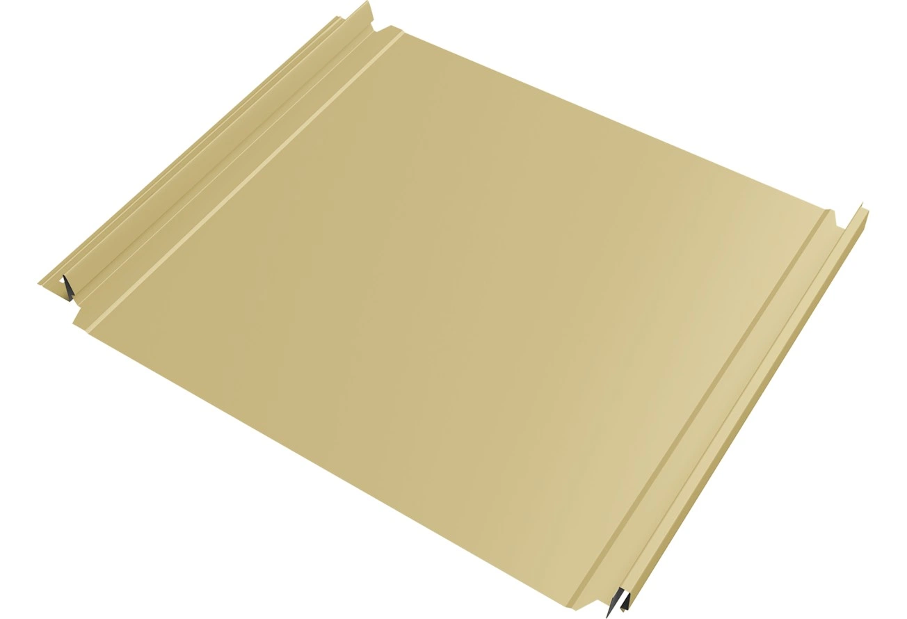 Кликфальц Double Pro Grand Line 0,45 ПЭ с пленкой на замках RAL 1014 слоновая кость