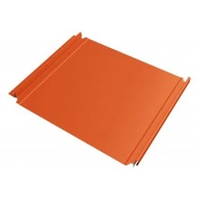 Кликфальц Double Pro Grand Line 0,45 ПЭ с пленкой на замках RAL 2004 оранжевый