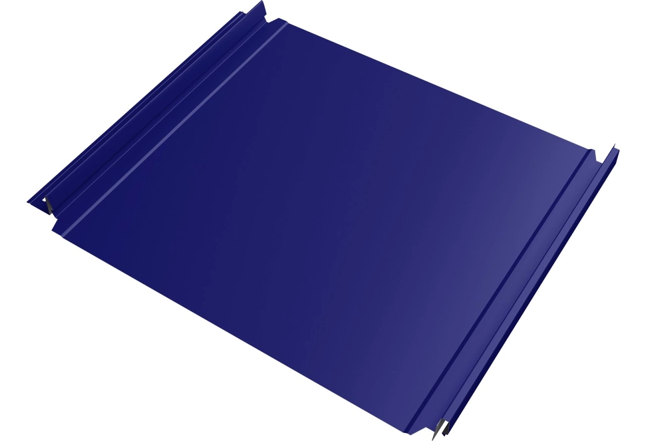 Кликфальц Double Pro Grand Line 0,45 ПЭ с пленкой на замках RAL 5002 ультрамариново-синий
