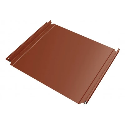 Кликфальц Double Pro Grand Line 0,45 ПЭ с пленкой на замках RAL 8004 терракота — 718578