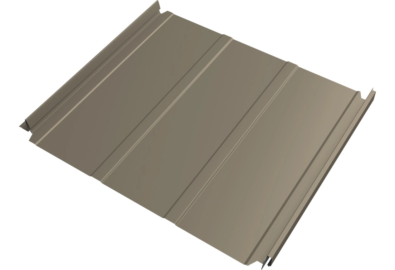 Кликфальц Double Pro Лайн Grand Line 0,45 Drap ТХ с пленкой на замках RAL 1015 светлая слоновая кость