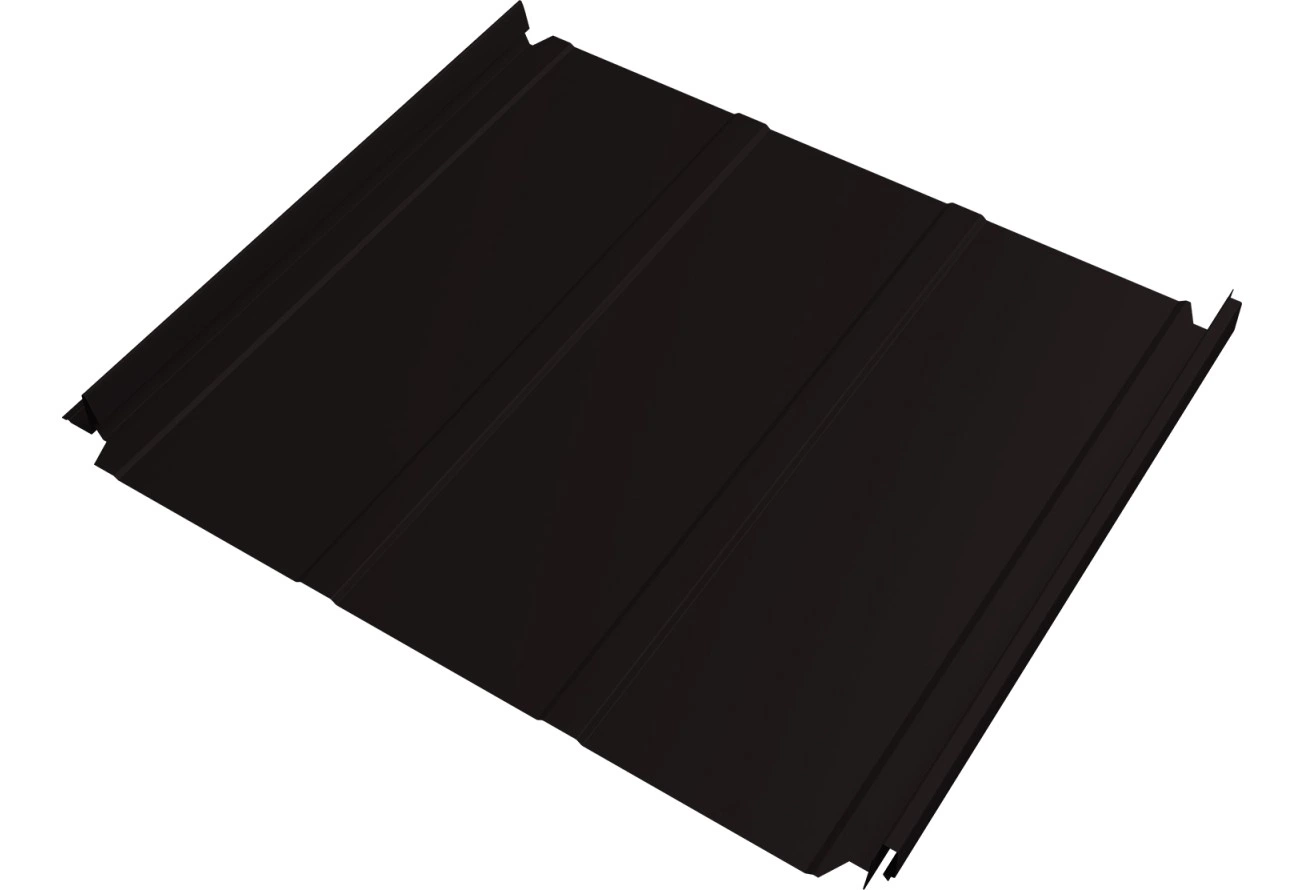 Кликфальц Double Pro Лайн Grand Line 0,45 Drap ТХ двухсторонний с пленкой на замках RAL 9005 черный