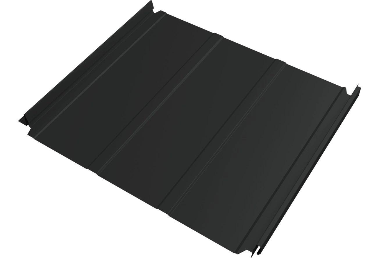 Кликфальц Double Pro Лайн Grand Line 0,5 Velur с пленкой на замках RAL 7016 антрацитово-серый