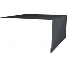 Планка околооконная простая 250х75 Grand Line 0,45 Drap ТХ двухсторонний RAL 7024 мокрый асфальт (2м)