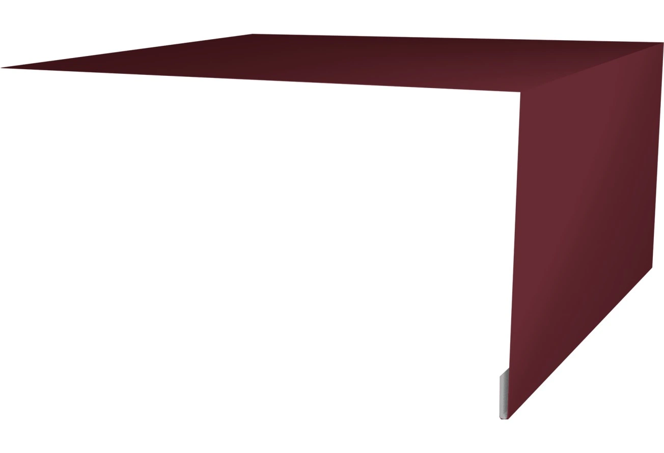 Планка околооконная простая 250х75 Grand Line 0,5 Сатин матовый RAL 3005 красное вино (3м)