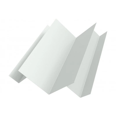 Угол внутренний сложный Кликфальц Про Grand Line 0,45 ПЭ двухсторонний с пленкой RAL 9003 сигнальный белый (2м) — 720933 Угол внутренний сложный Кликфальц Про Grand Line 0,45 ПЭ двухсторонний с пленкой RAL 9003 сигнальный белый (2м) — 720933