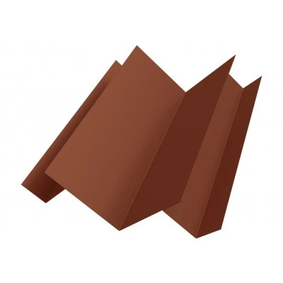 Угол внутренний сложный Кликфальц Про Grand Line 0,45 Drap ТХ RAL 8004 терракота (3м) — 720948