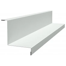 Угол внутренний простой фальц Grand Line 0,45 ПЭ двухсторонний с пленкой RAL 9003 сигнальный белый (3м)