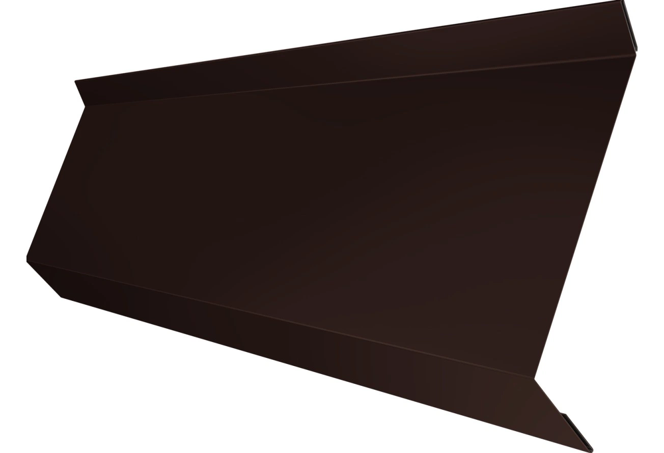 Планка примыкания в штробу 60 Grand Line 0,45 Drap ТР слим RAL 8017 шоколад (3м)