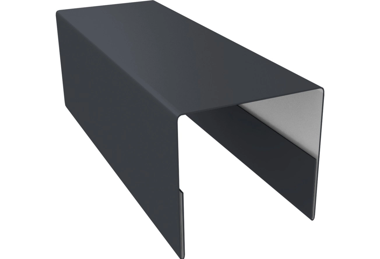Планка П-образная заборная 20 Grand Line 0,45 Drap ТР слим RAL 7024 мокрый асфальт (2м)