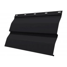 Сайдинг металлический Корабельная доска Grand Line 0,5 Velur RAL 9005 черный