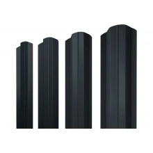 Штакетник М-образный B фигурный Grand Line 0,5 Сатин матовый ТХ RAL 7016 антрацитово-серый
