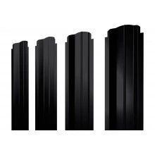 Штакетник П-образный B фигурный Grand Line 0,5 PurPro матовый RAL 9005 черный