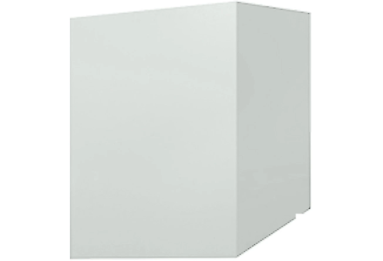 Скатный кожух для трубы Grand Line 920×720 мм, высоты 2400/1700 мм, 0,5 Сатин RAL 9003 сигнальный белый