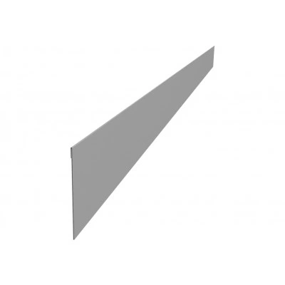 Ламель забора жалюзи Палермо стартовая/финишная для калиток и ворот Grand Line 0,5 Сатин RAL 9006 бело-алюминиевый — 739322