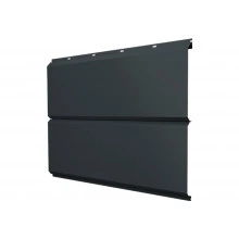 Сайдинг металлический ЭкоБрус новый Grand Line 0,5 Velur с пленкой RAL 7016 антрацитово-серый