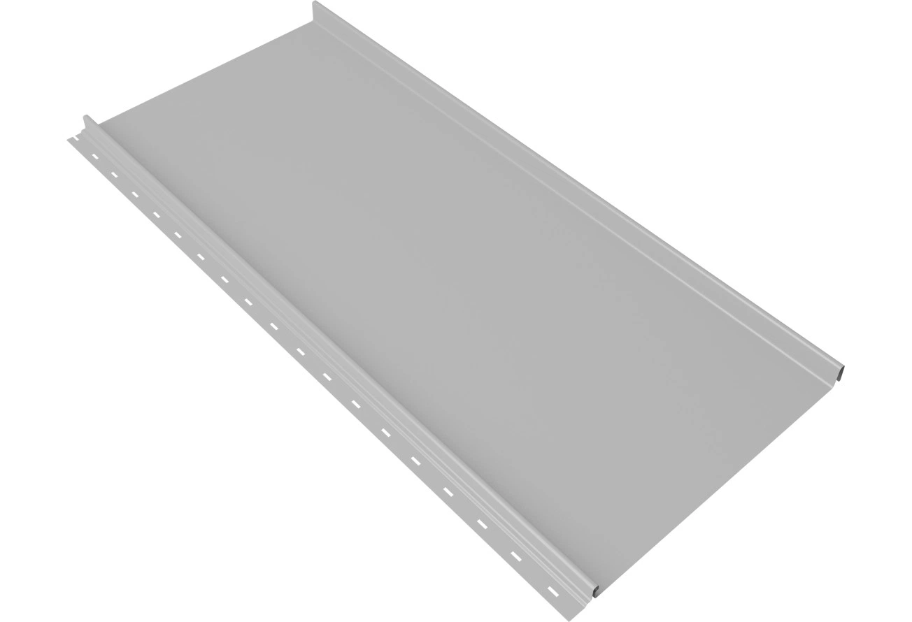 Кликфальц Мини Grand Line 0,45 Drap ТХ с пленкой на замках RAL 7047 телегрей 4