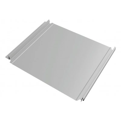 Кликфальц Double Pro Grand Line 0,45 Drap ТХ с пленкой на замках RAL 7047 телегрей 4 — 747113 Кликфальц Double Pro Grand Line 0,45 Drap ТХ с пленкой на замках RAL 7047 телегрей 4 — 747113
