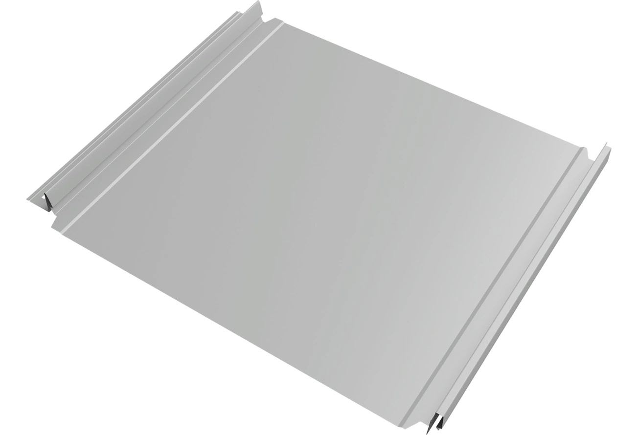 Кликфальц Double Pro Grand Line 0,45 Drap ТХ с пленкой на замках RAL 7047 телегрей 4