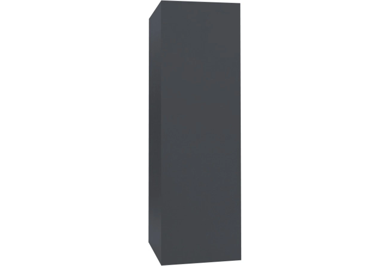 Прямой кожух для трубы Grand Line 700×330 мм, высота 1000 мм, 0,5 Сатин RAL 7024 мокрый асфальт