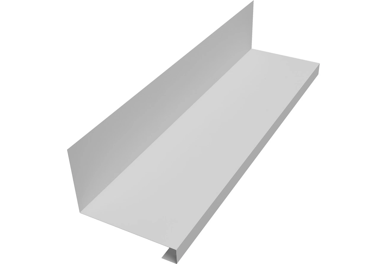 Планка примыкание нижнее к трубе для Кликфальц Про Grand Line 0,45 Drap ТХ RAL 7047 телегрей 4 (3м)