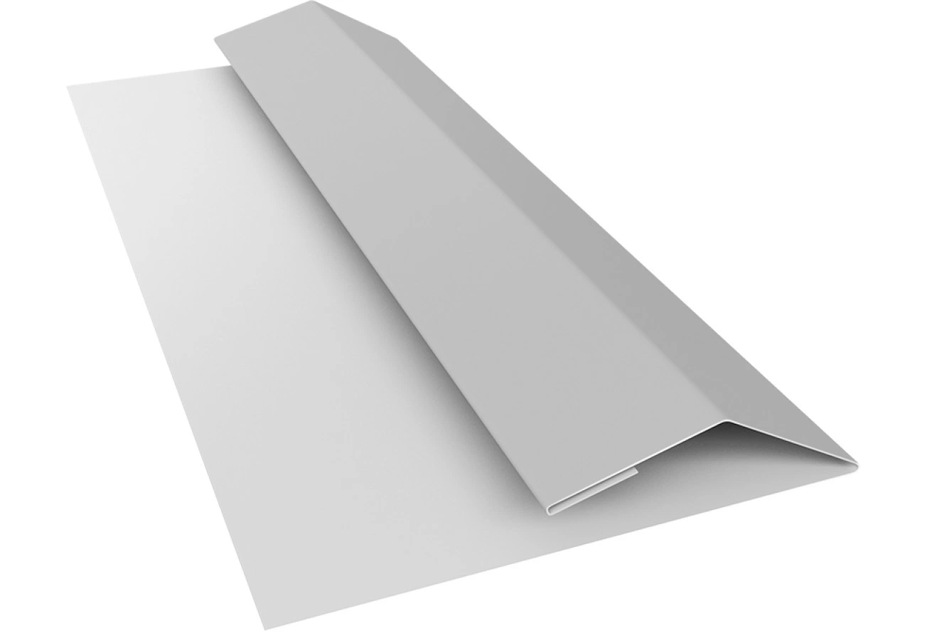 Планка финишная Блок-хаус новый Grand Line 0,45 Drap ТХ RAL 7047 телегрей 4 (2м)