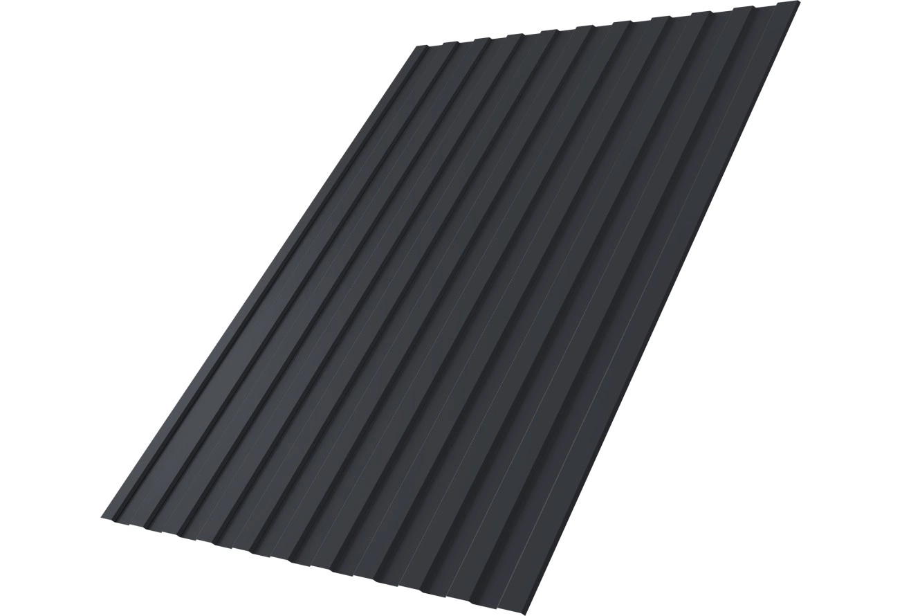 Профнастил С8A в03 Grand Line 0,45 ПЭ RAL 7024 мокрый асфальт