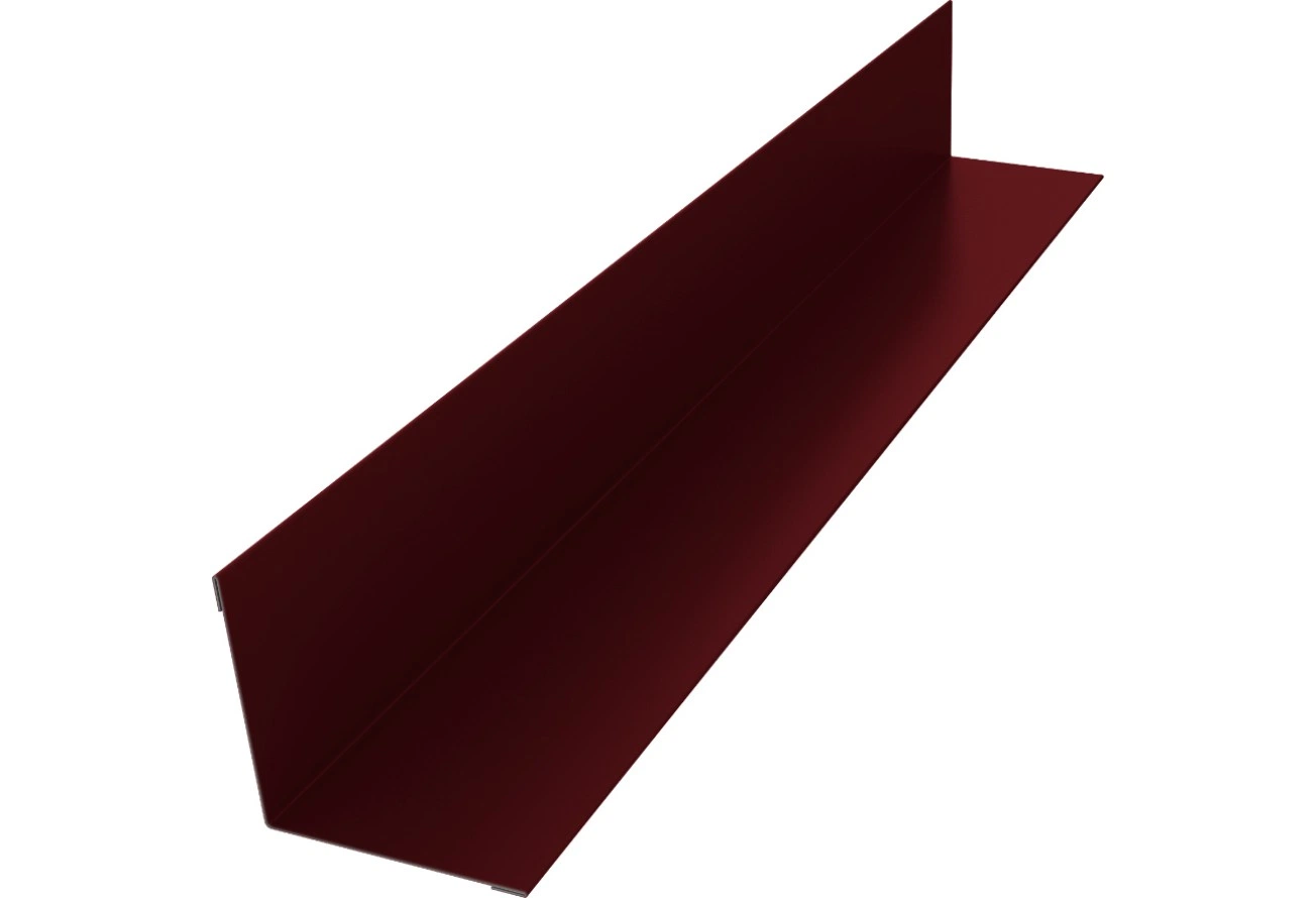 Угол внутренний 70х70 Grand Line 0,5 ПЭ с пленкой RAL 3005 красное вино (3м)