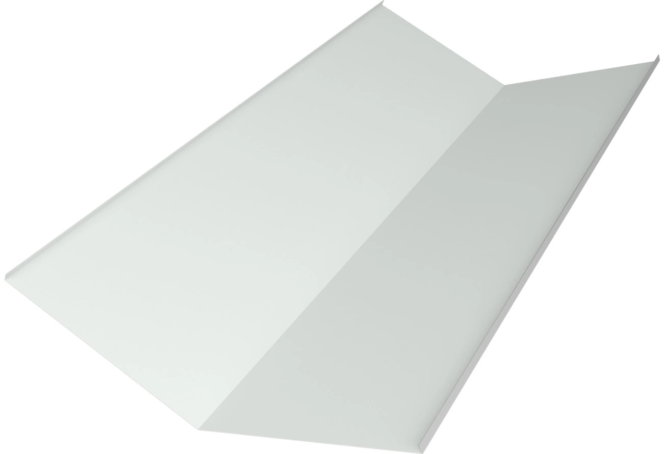 Планка ендовы нижней 300х300 Grand Line 0,5 ПЭ с пленкой RAL 9003 сигнальный белый (3м)